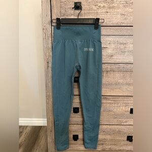 Gymshark Breeze Lightweight Seamless Tights- Blue Stone